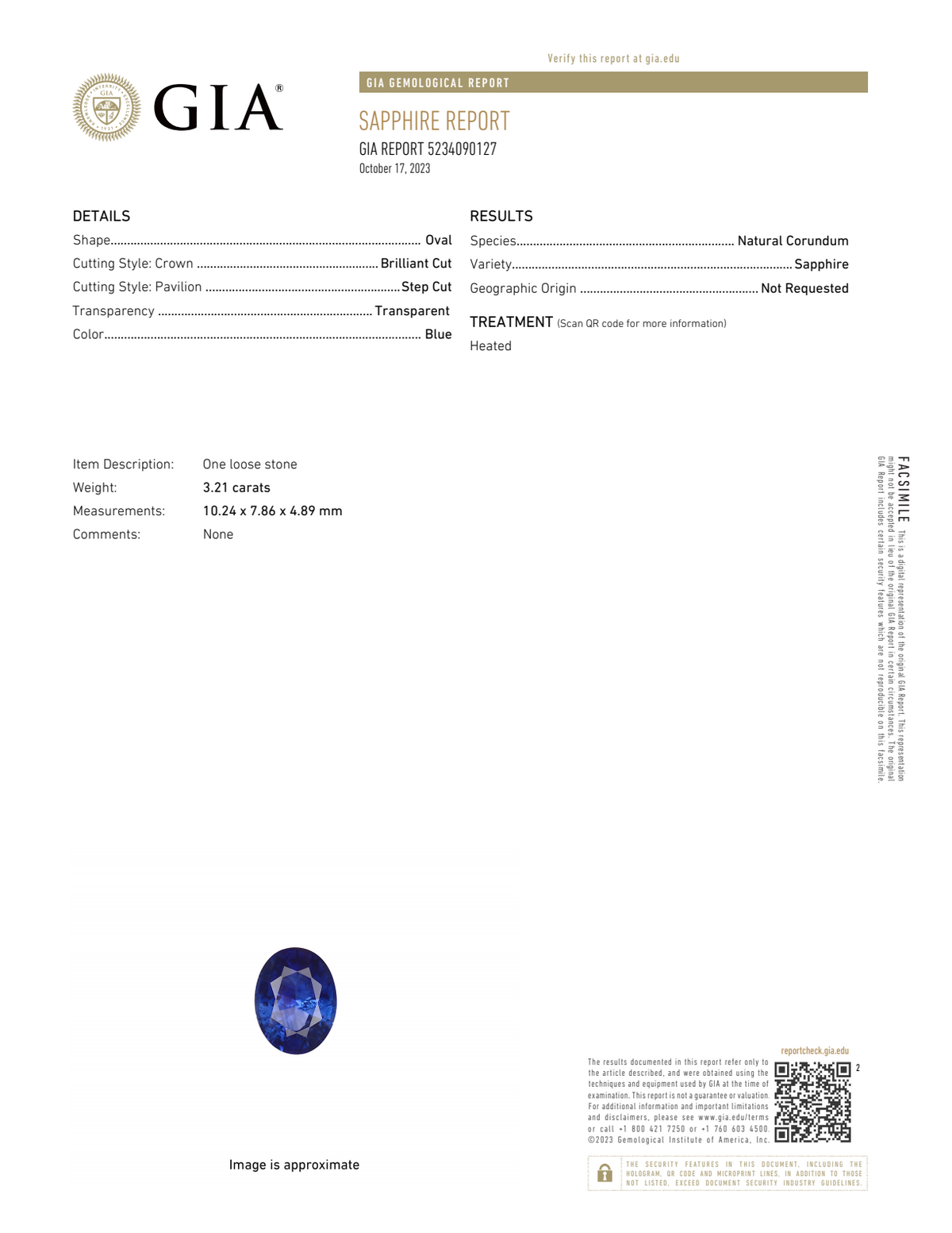 GIA Certified Blue Sapphire & Diamond Ring