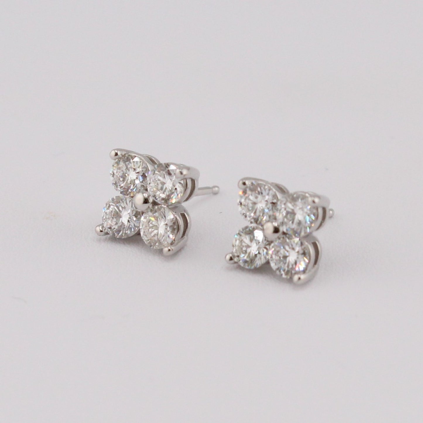 Diamond Flower Earrings