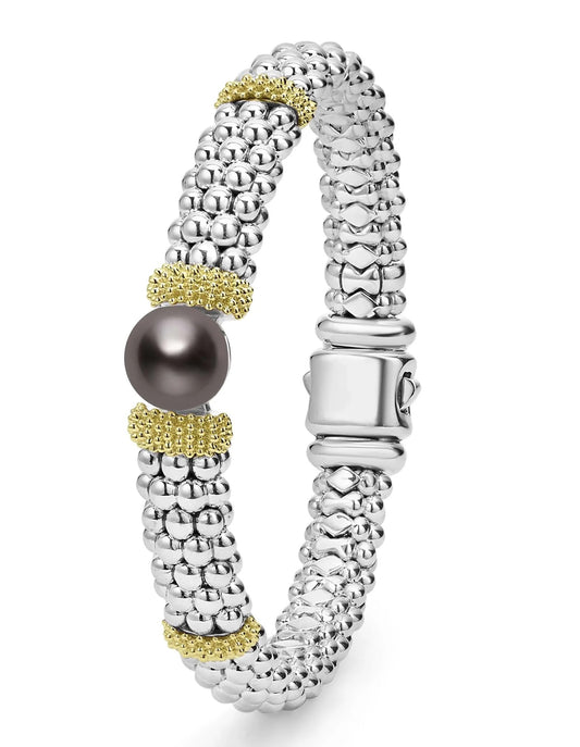 Luna Collection Two-Tone Black Tahitian Pearl Bracelet