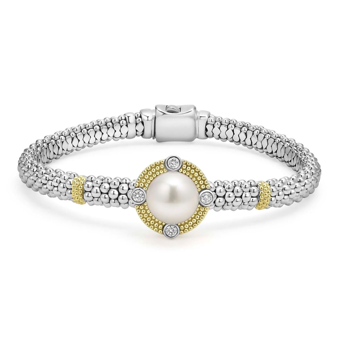 Luna Collection Pearl with Diamond Bracelet