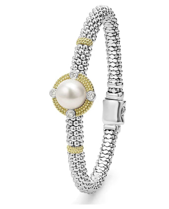 Luna Collection Pearl with Diamond Bracelet