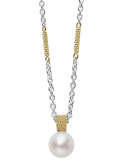 Luna Collection Two-Tone Pearl Necklace