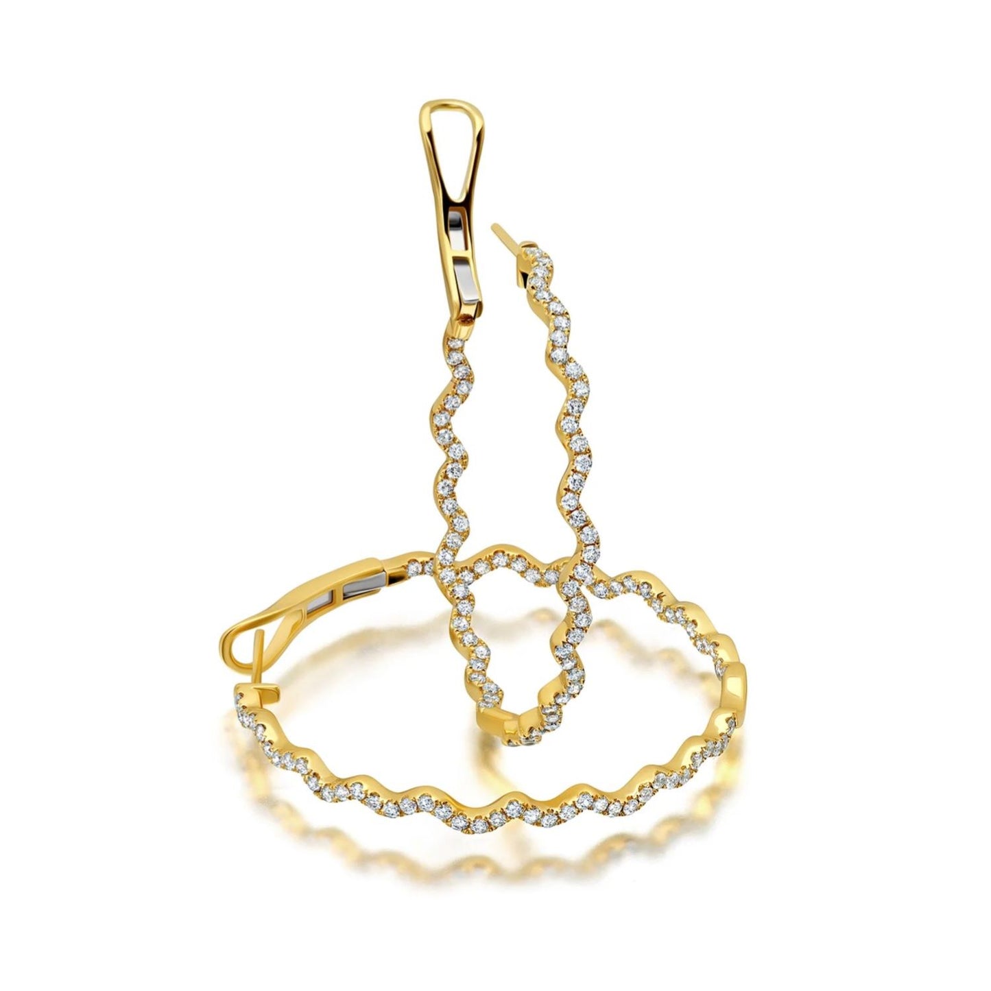 Amazonia Collection Rio Inside Outside Diamond Hoops