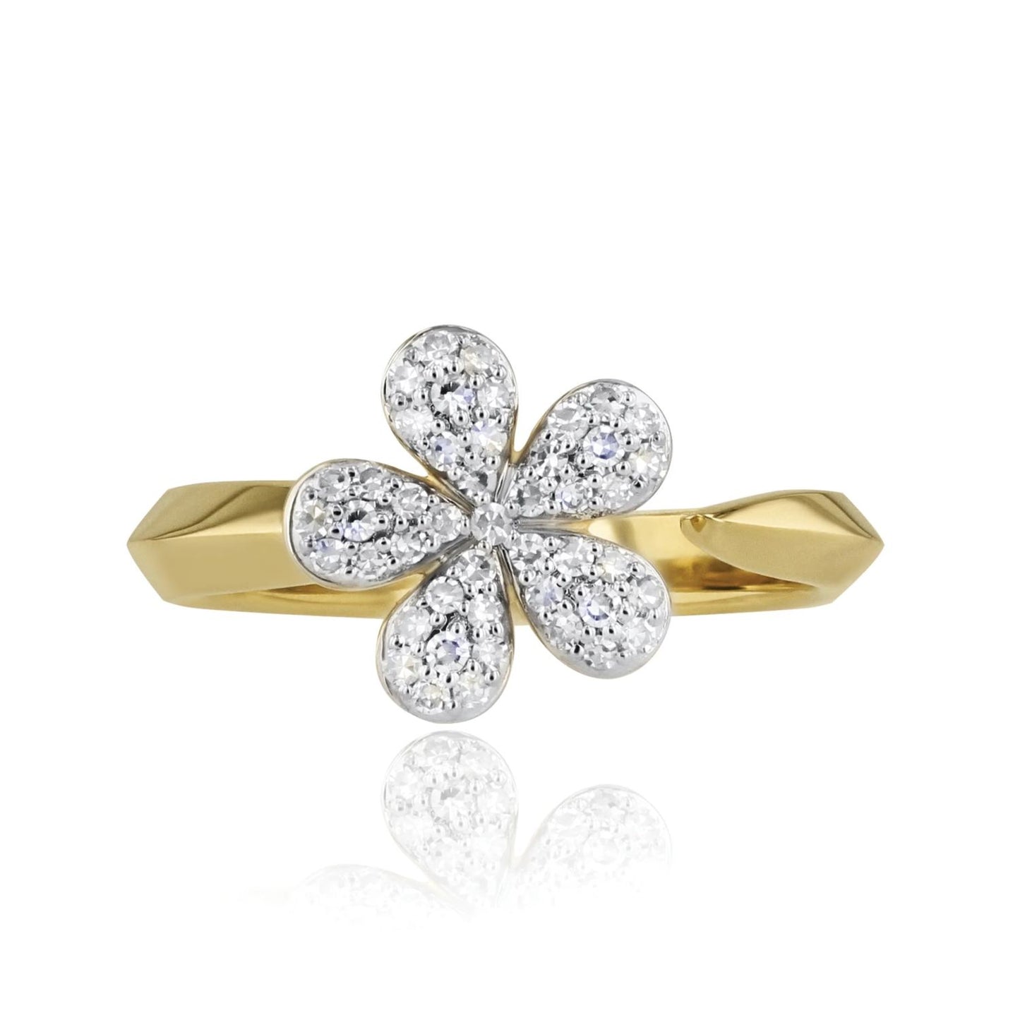 Symphony Collection Diamond Flower Ring