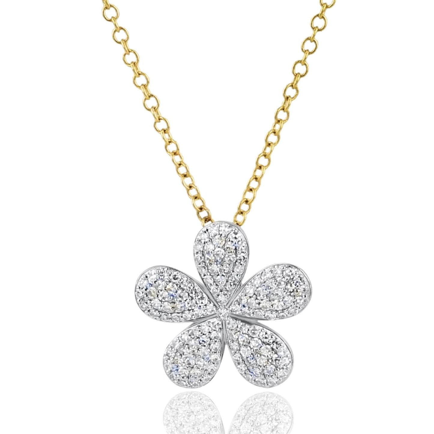 Symphony Collection Diamond Flower Necklace