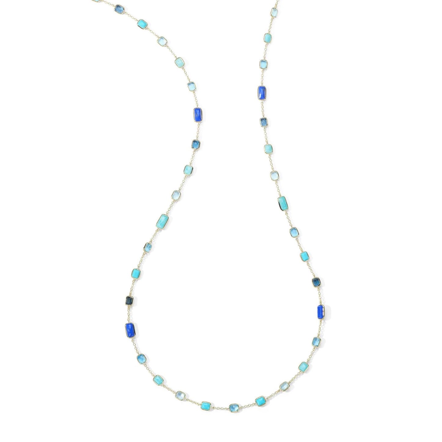 Rock Candy Collection: Waterfall Long Gemstone Necklace
