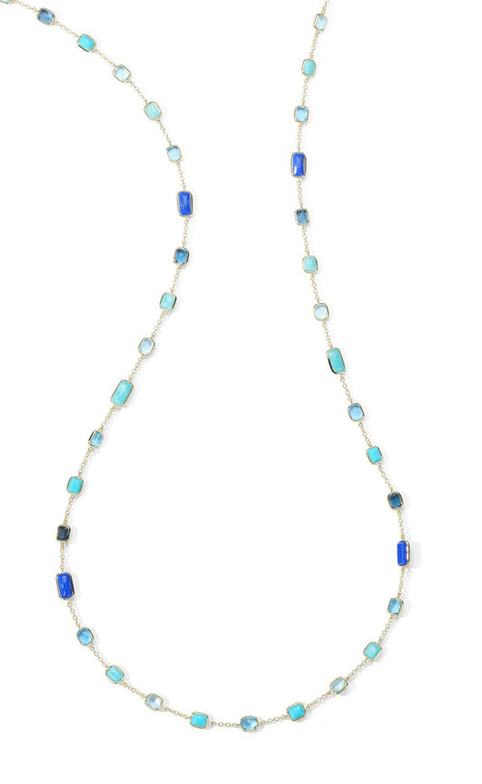 Rock Candy Collection: Waterfall Long Gemstone Necklace
