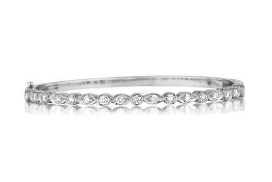 Classic Collection Marquise and Round Diamond Bangle