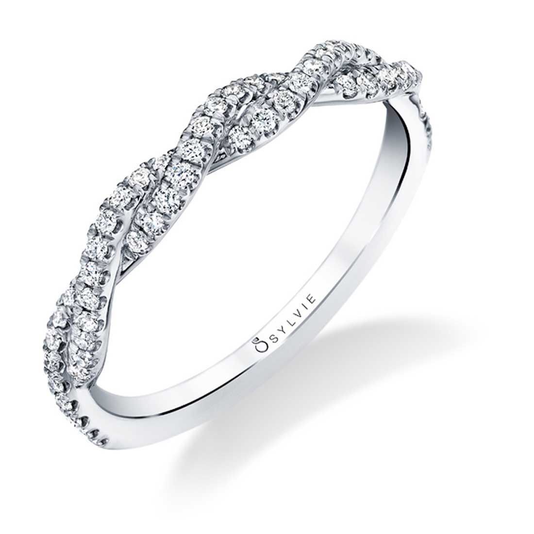 Leana Collection Diamond Spiral Wedding Band