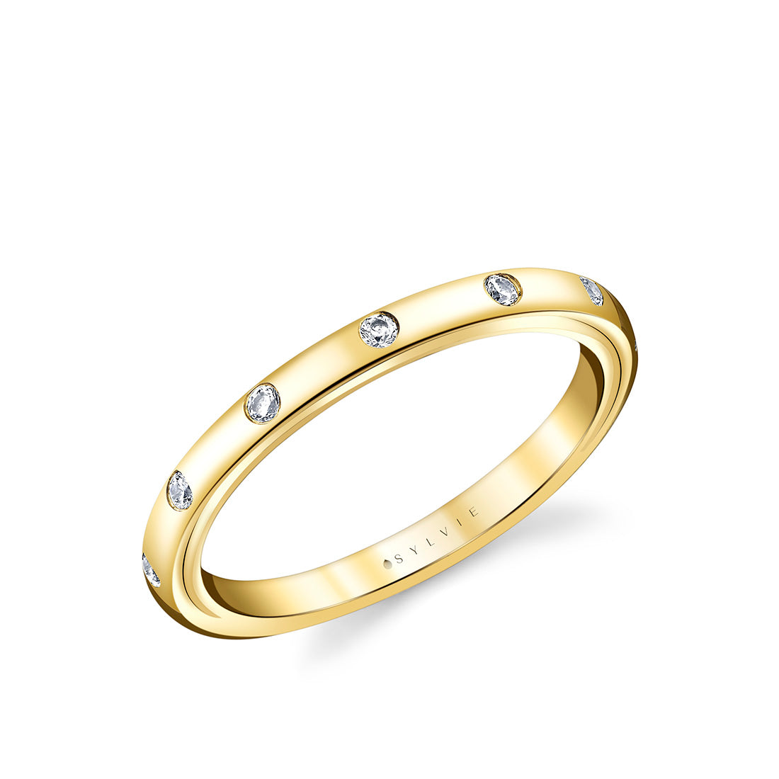 Sedona Flush Set Diamond Wedding Band