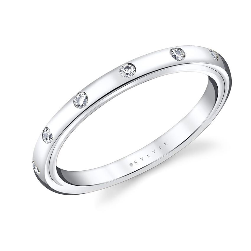 Sedona Flush Set Diamond Wedding Band