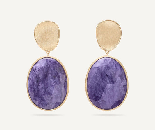 Lunaria Color Collection Charoite Double Drop Earrings