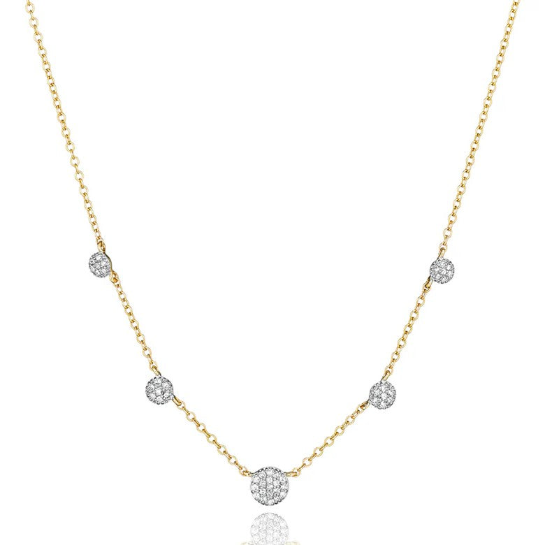 Infinity Collection Graduated Diamond Station Necklace