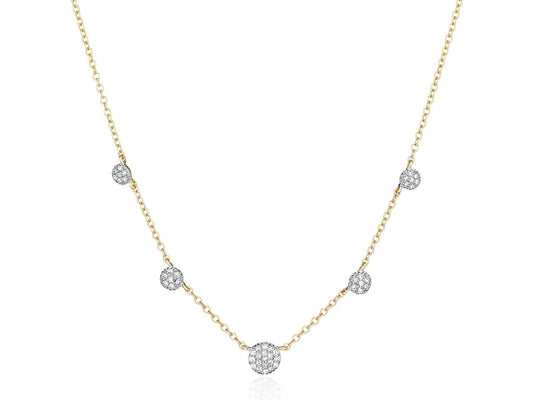 Infinity  Collection Graduated Diamond Station Necklace