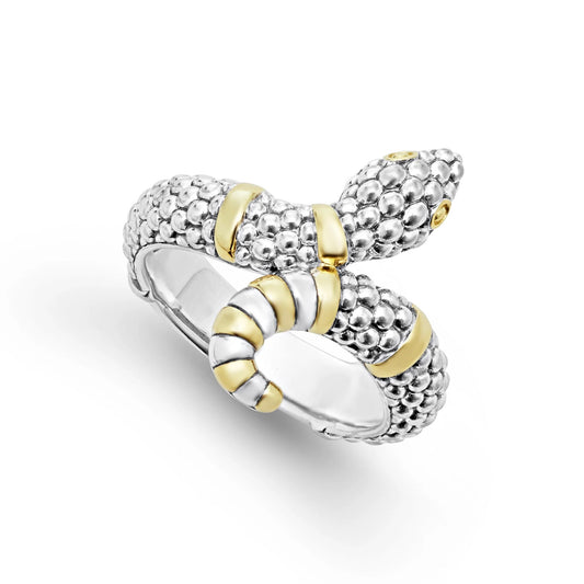 Rare Wonders Collection Two-Tone Snake Ring