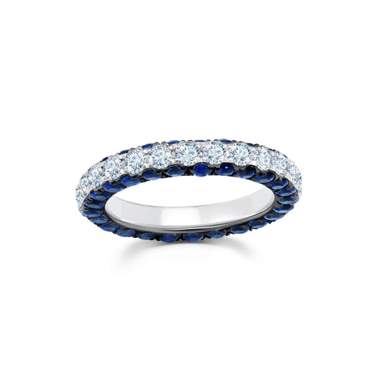 3-Sided Collection Gemstone Band Ring