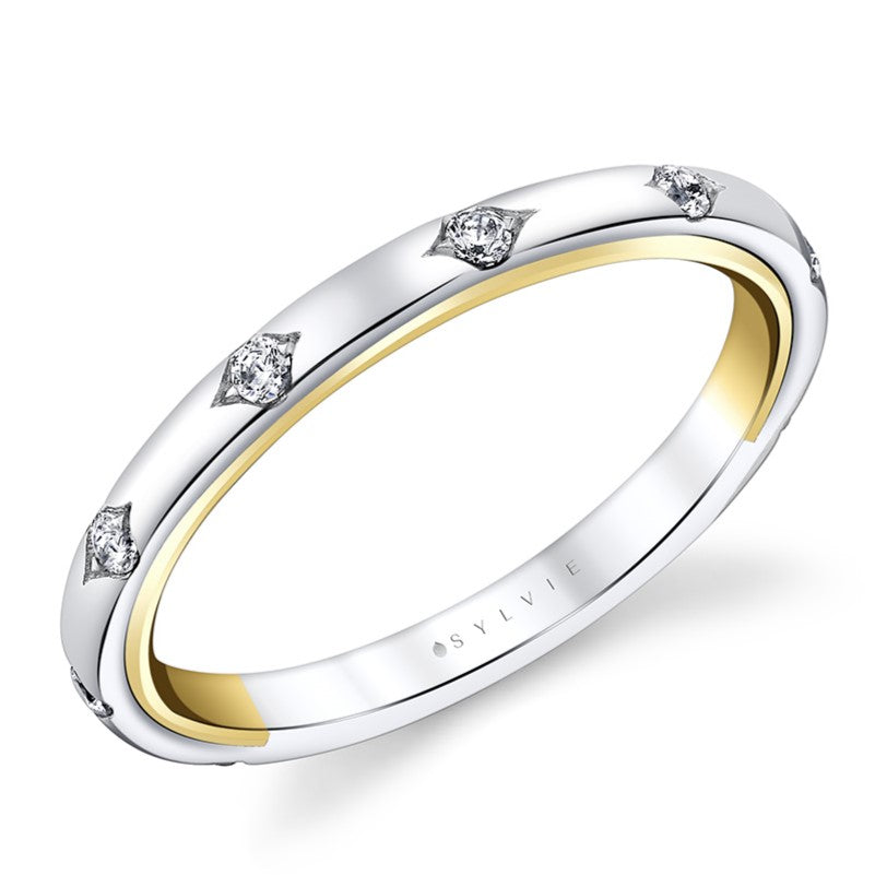Anya Collection Shell Iconelle Diamond Wedding Band
