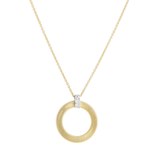 Masai Collection Circle Pendant with Diamond Accents