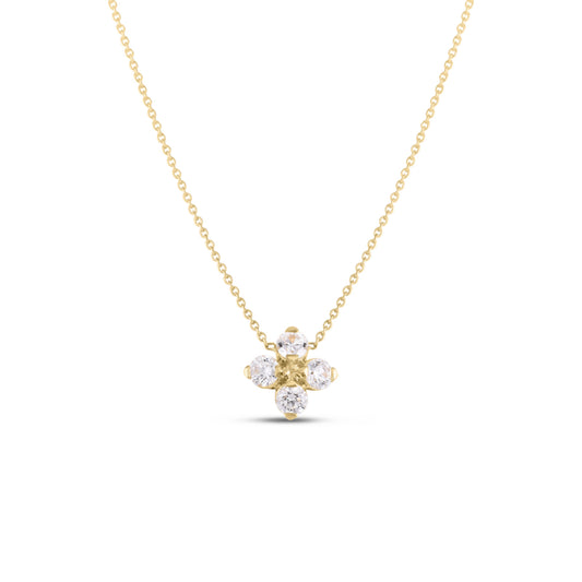 Love in Verona Collection Diamond Flower Necklace
