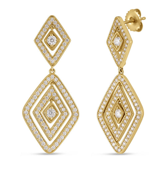 Diamante Collection Diamond Dangle Earrings