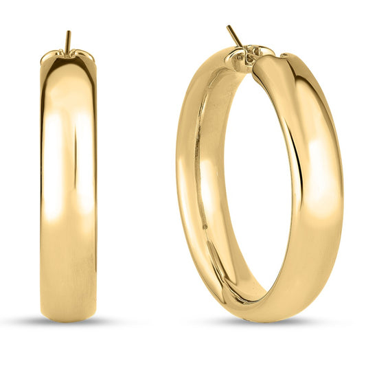 Large Round Gold Hoops