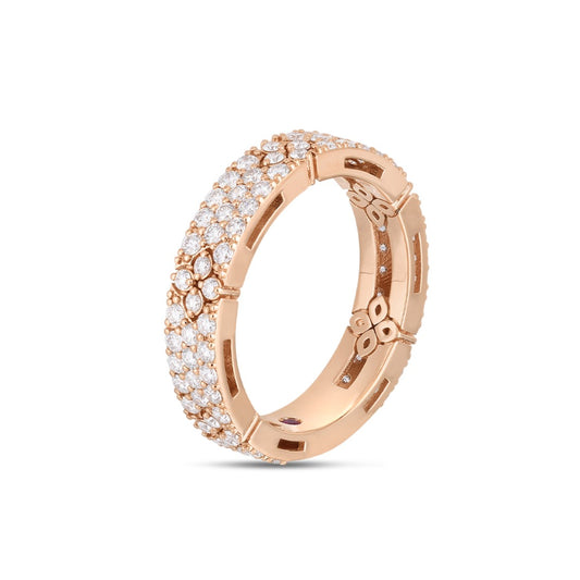 Love in Verona Collection Pave Diamond Flower Ring