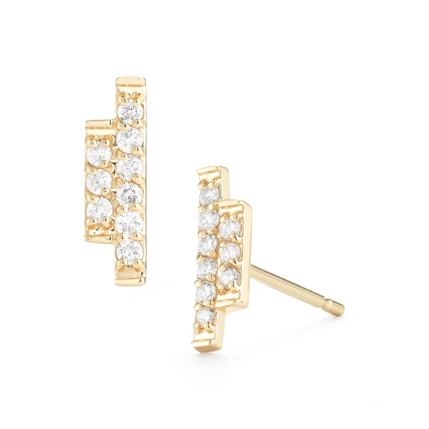 Diamond Sidebar Earrings