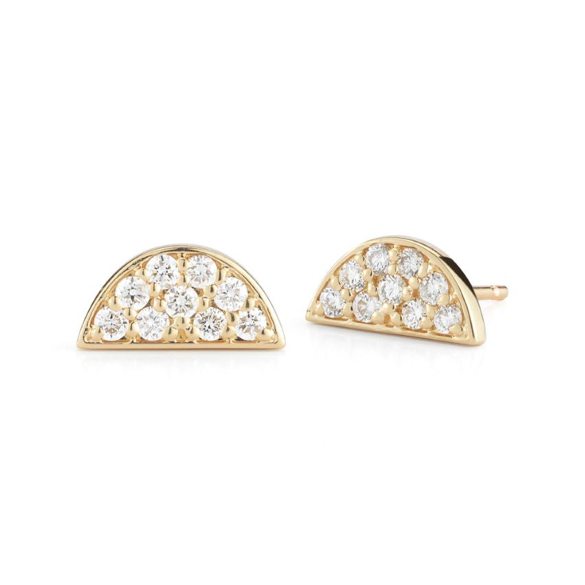 Diamond Pave Luna Earrings