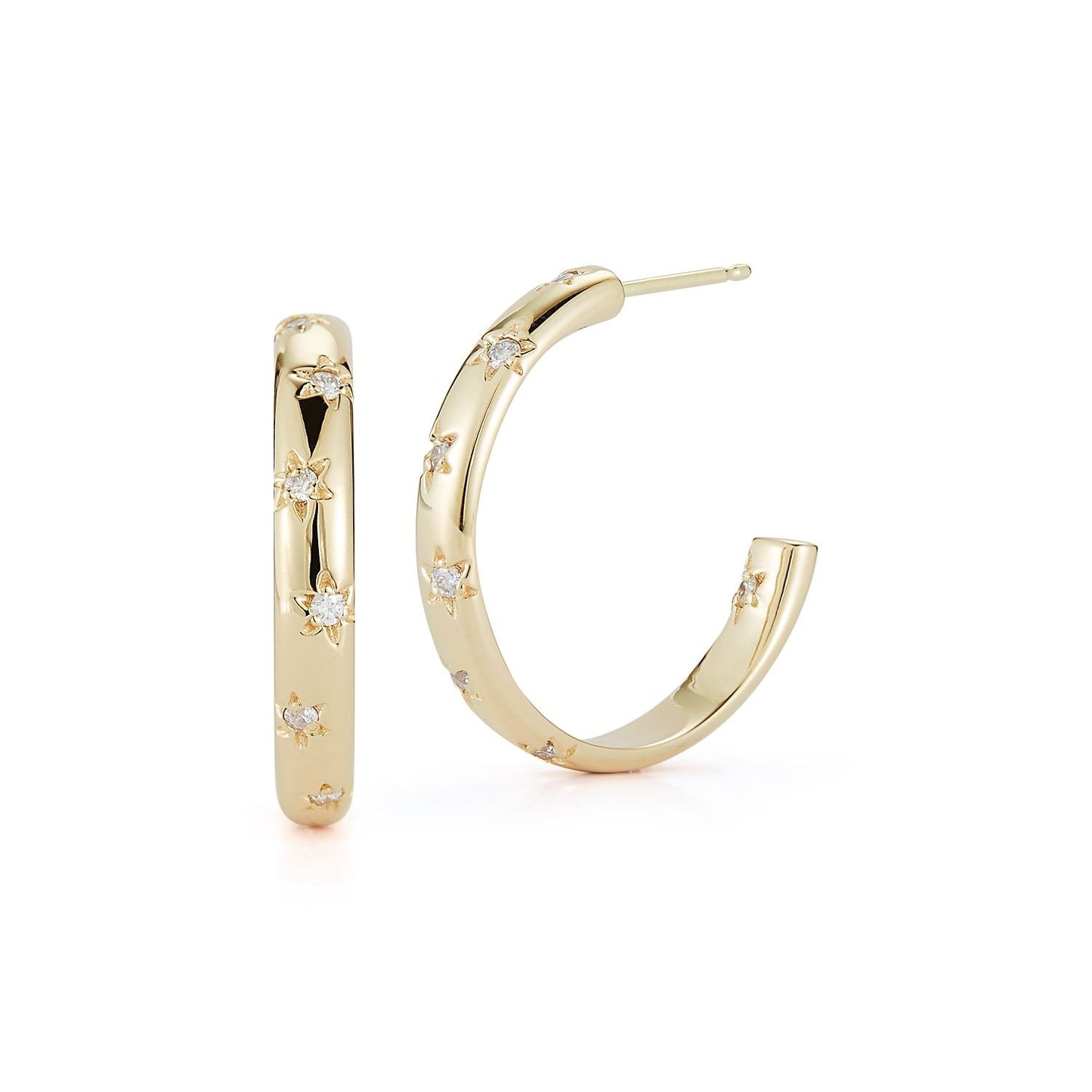 Melody Collection Diamond Hoop Earrings