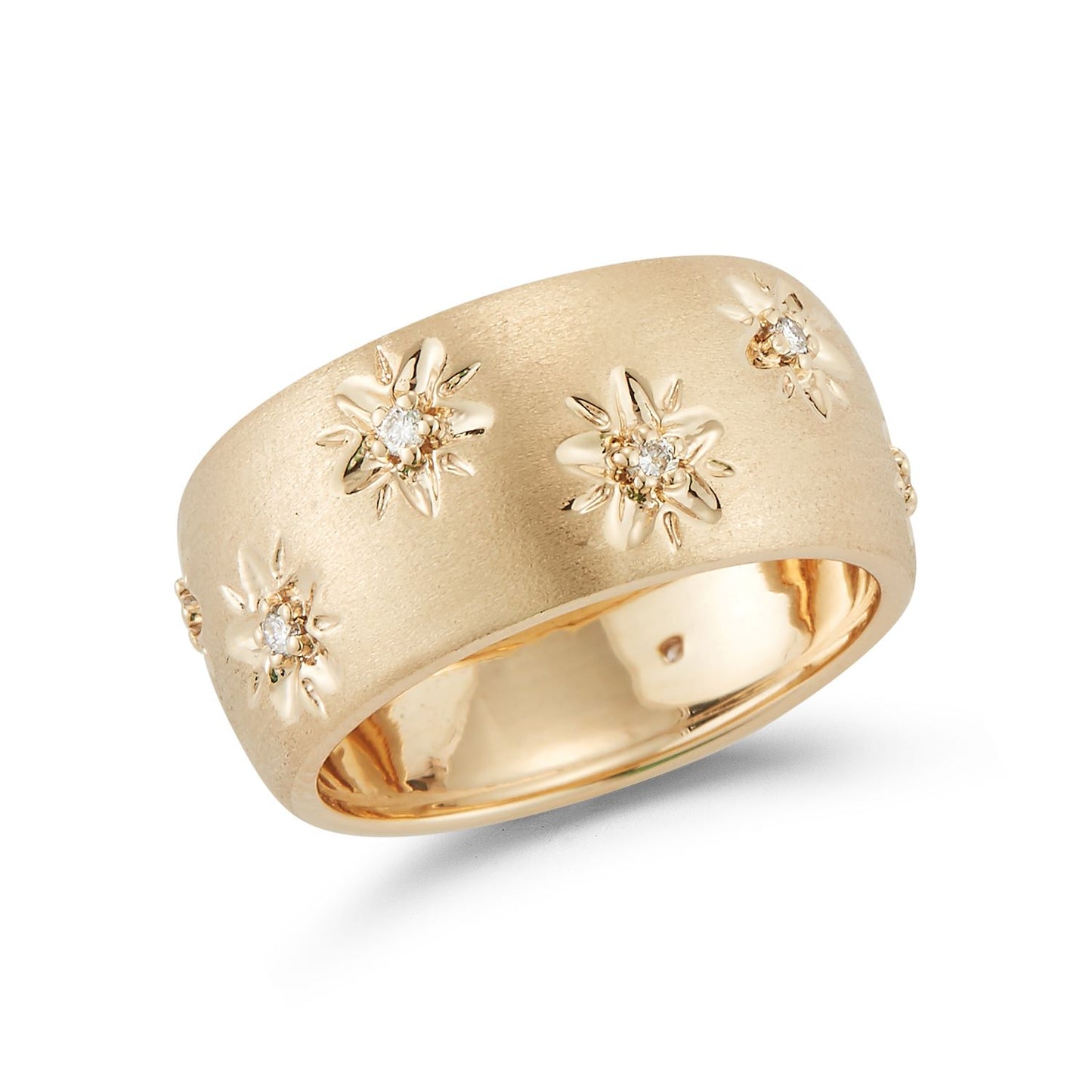 Skye Collection Wide Band with Diamonds