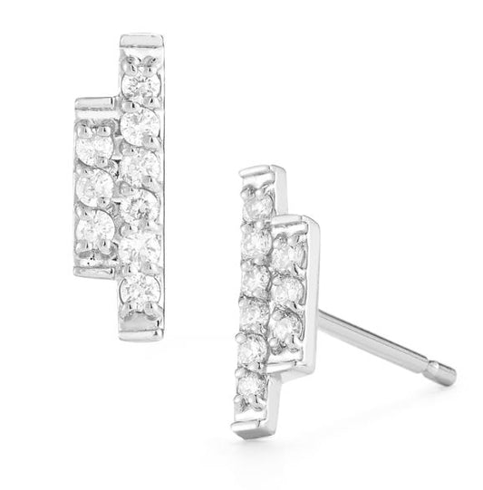 Diamond Sidebar Earrings