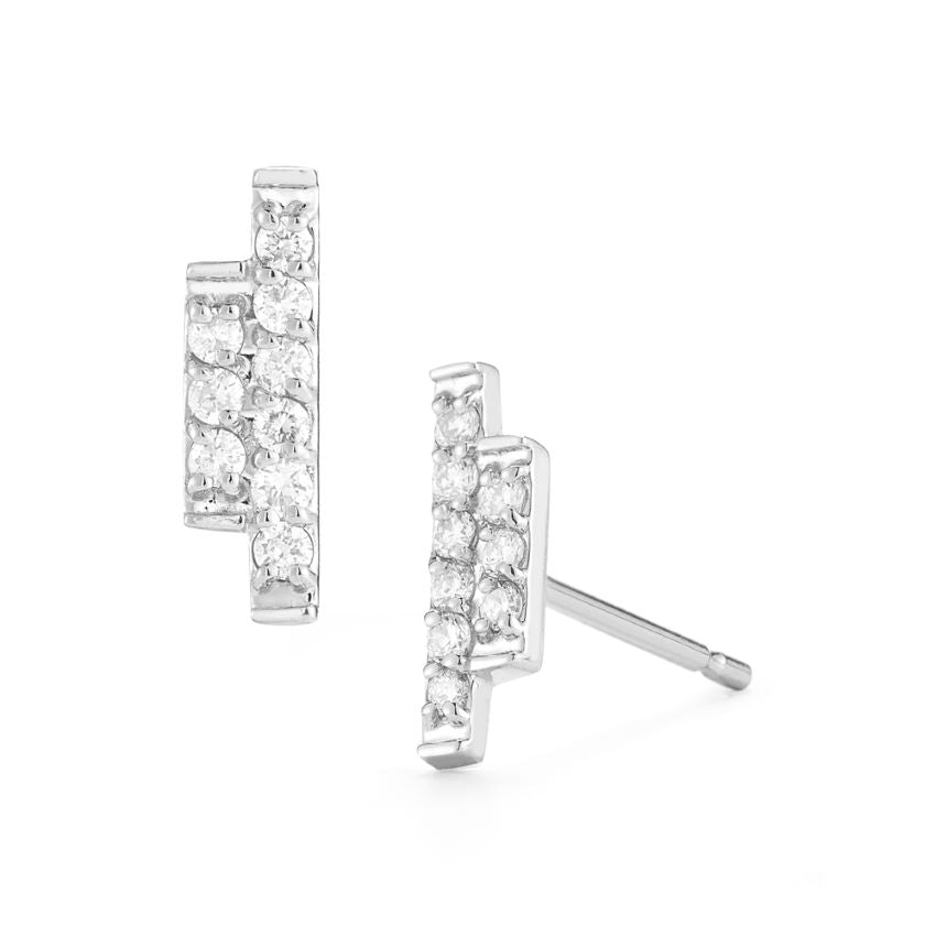 Diamond Sidebar Earrings