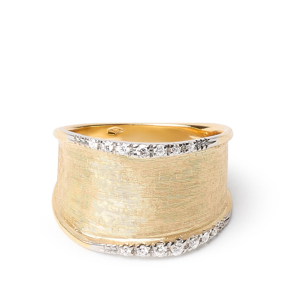 Lunaria Collection Diamond Edged Wide Band