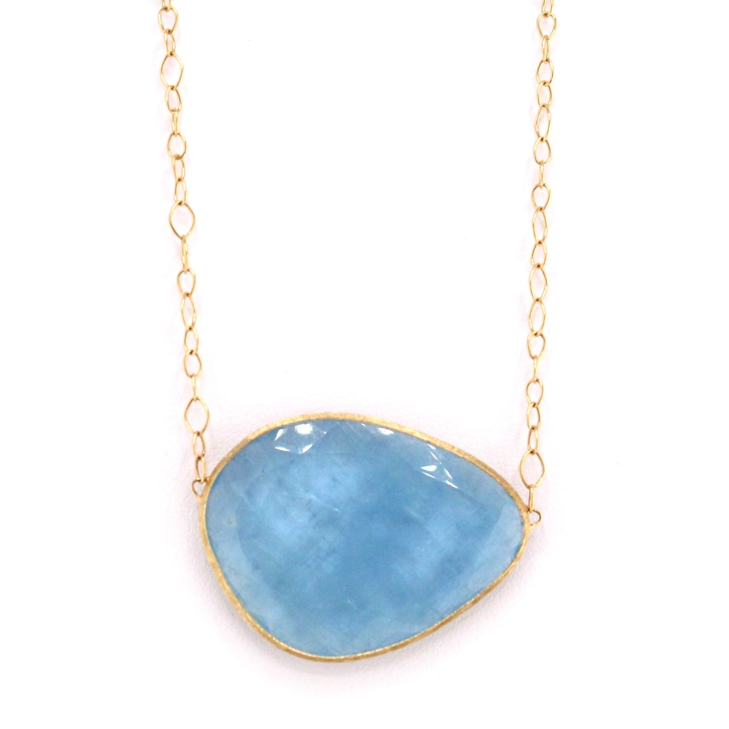 18KYG Unico Aquamarine Pendant Necklace