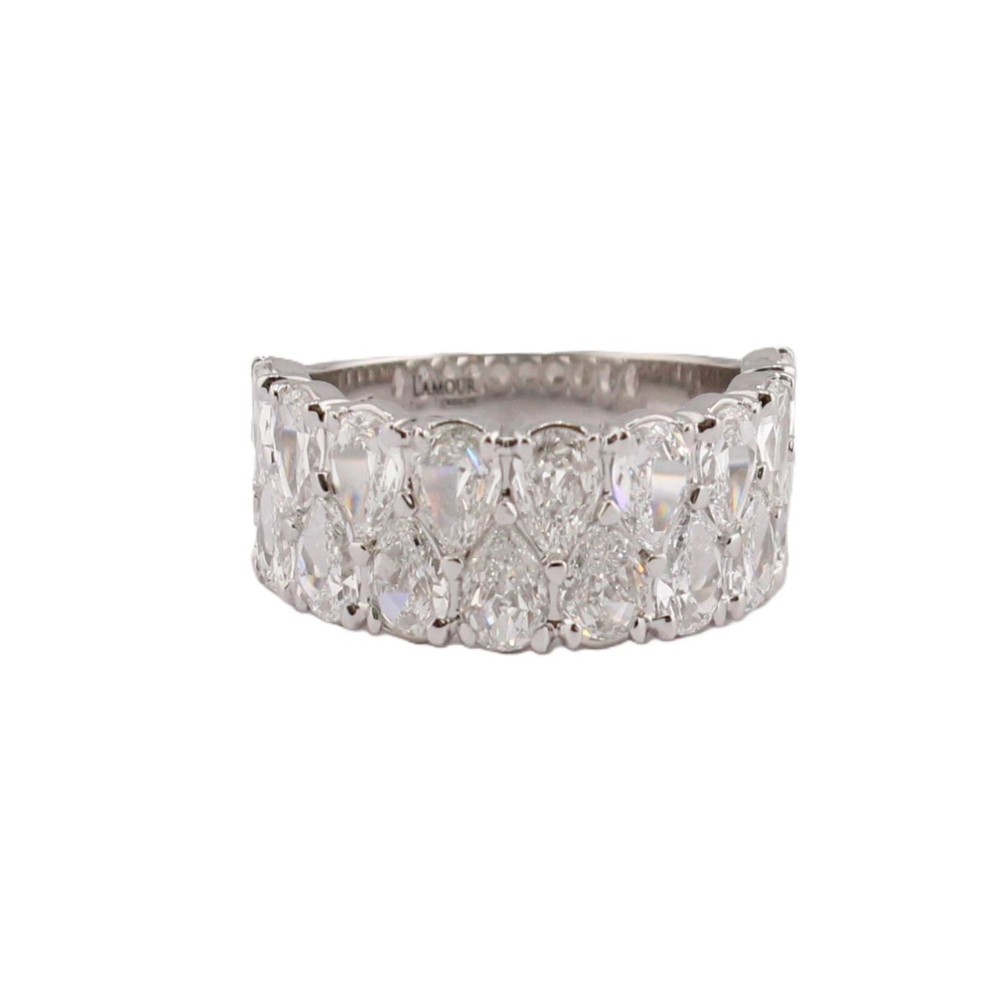 L'Amour Collection Two Row Diamond Band