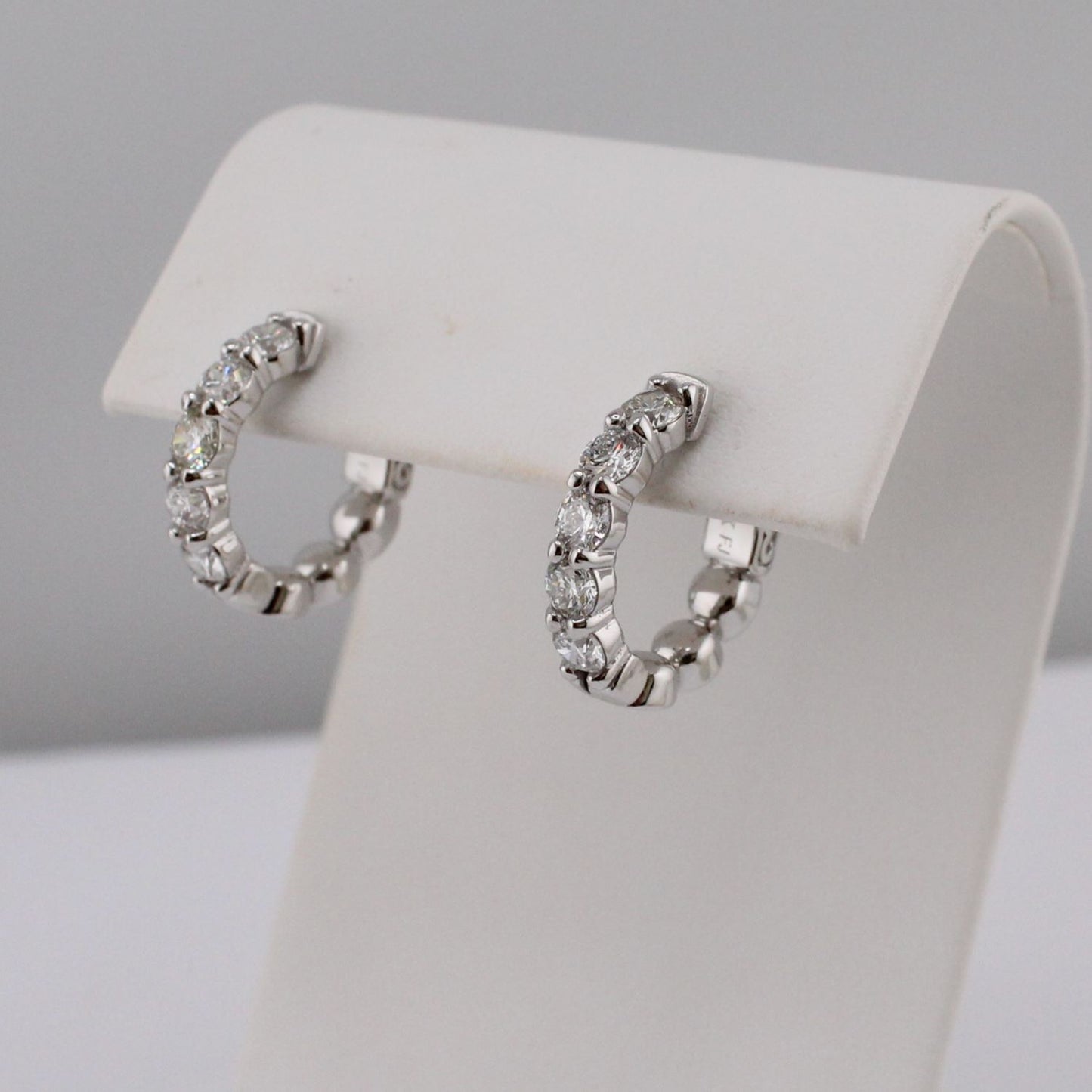 Diamond Huggie Hoop Earrings
