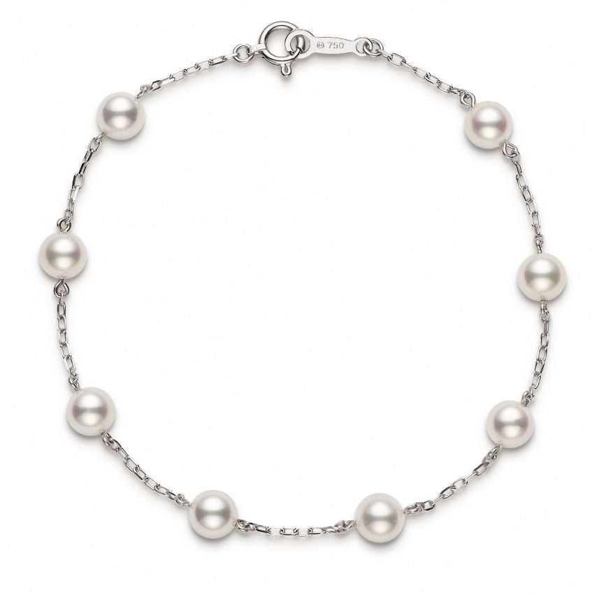 Akoya Collection Pearl Station Bracelet