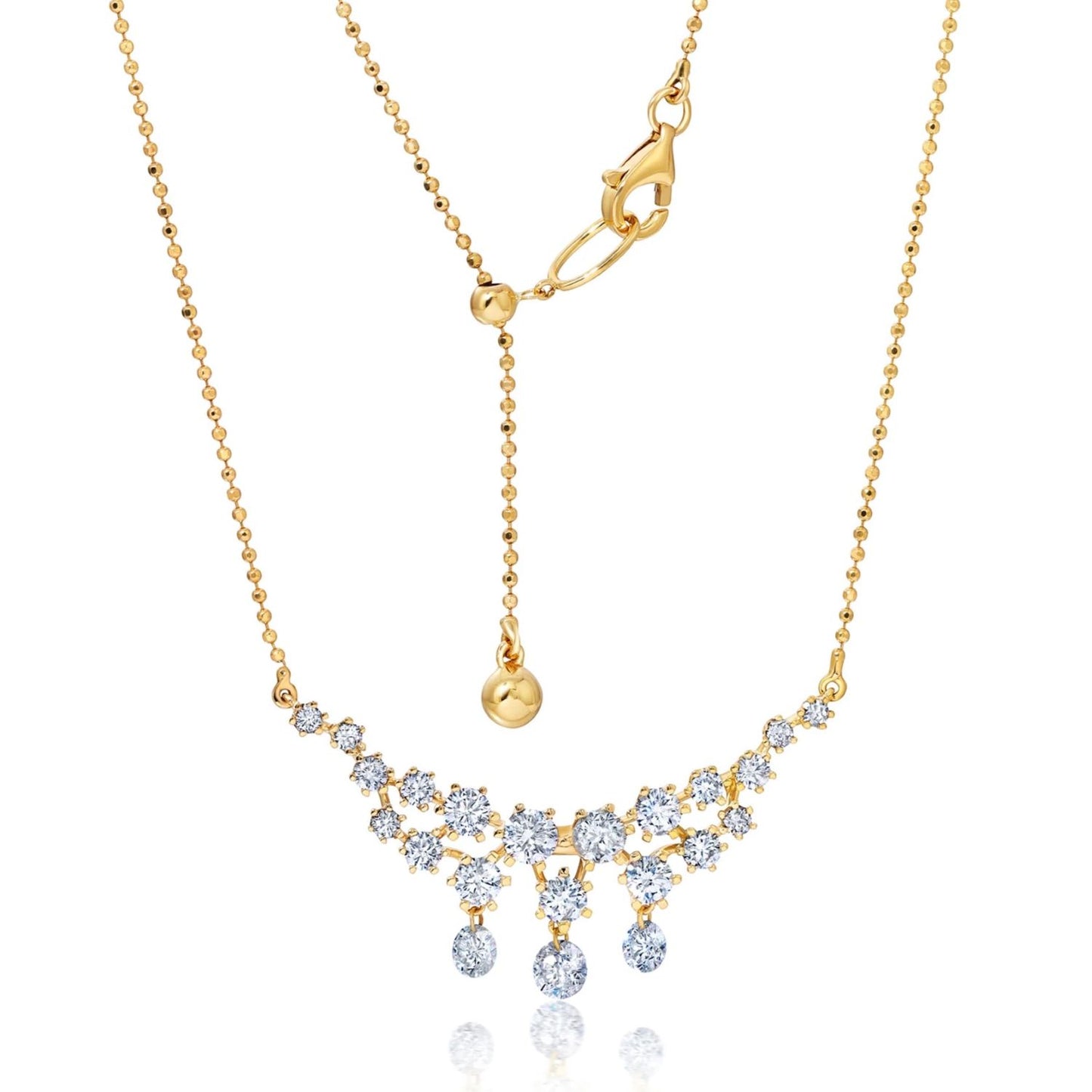 Floating Collection Diamond Bib Necklace