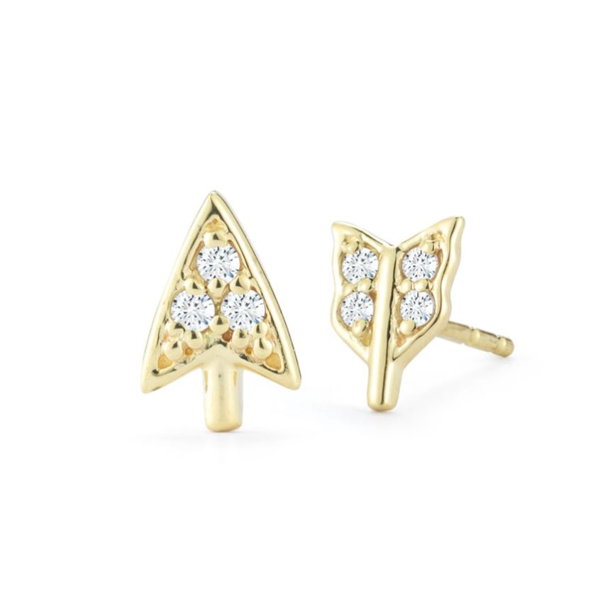 Broken Arrow Stud Earrings