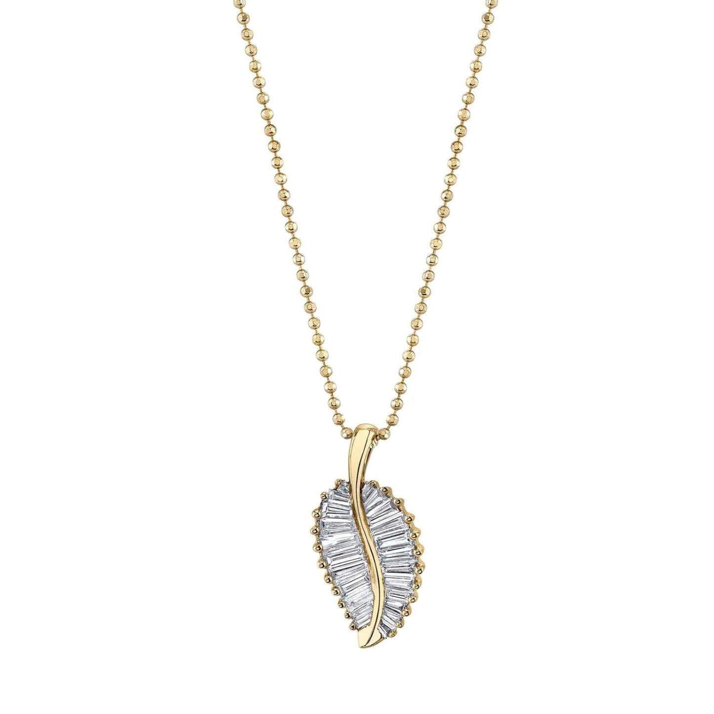 Classic Palm Leaf Diamond Necklace