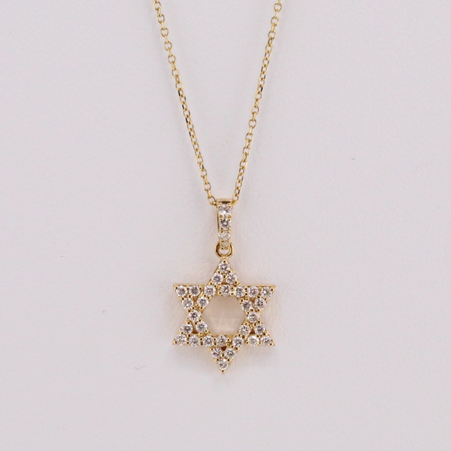 Diamond Star of David Pendant