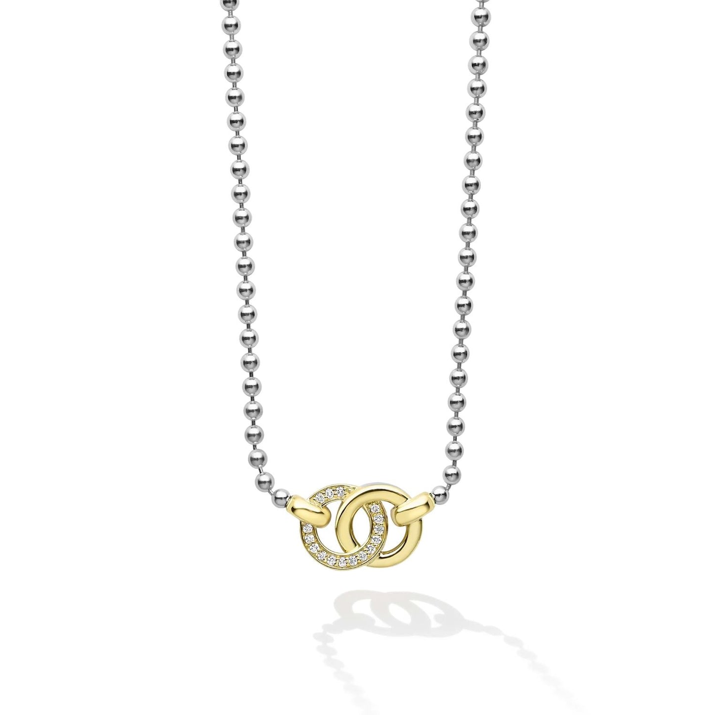 Signature Caviar Collection Interlocking Diamond Pendant Necklace
