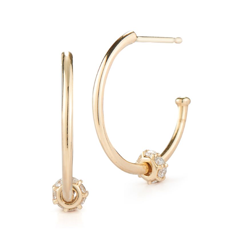 Diamond Leo Hoops