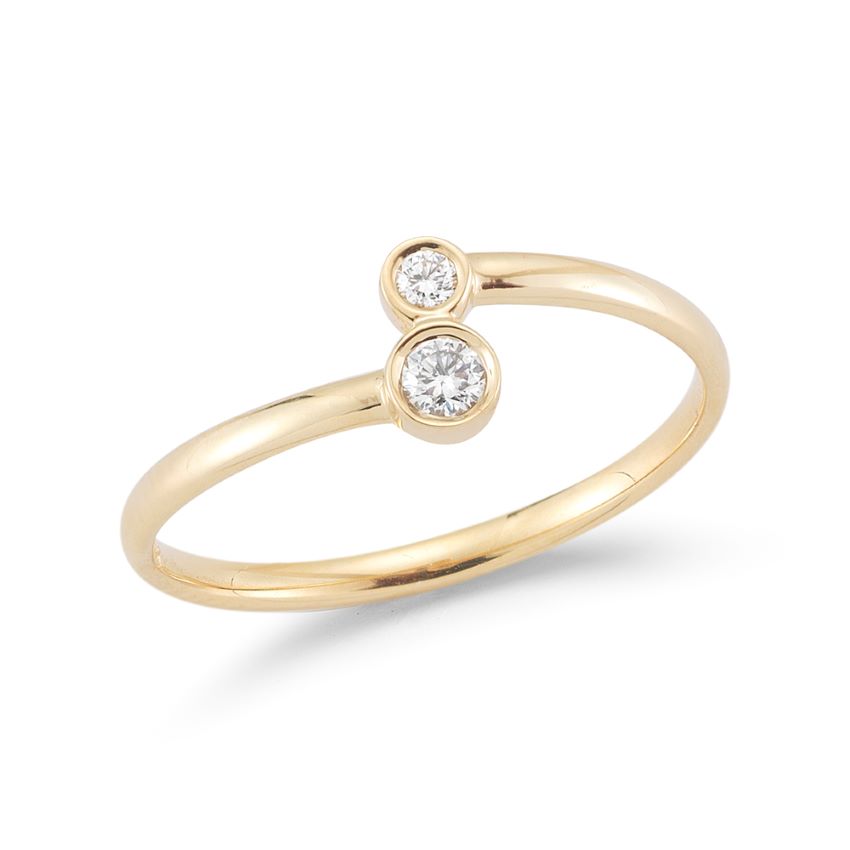Diamond Bypass Jayne Ring