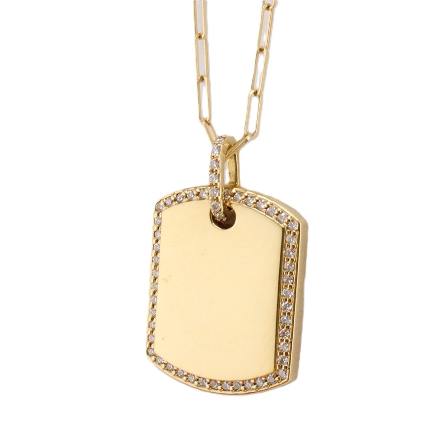 Diamond Accented Dog Tag