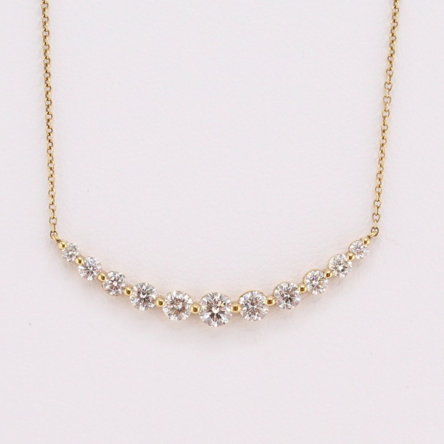 Diamond Smiley Bar Necklace
