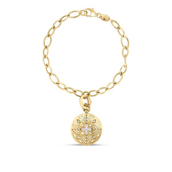 Arabesque Collection Diamond Flower Medallion Bracelet