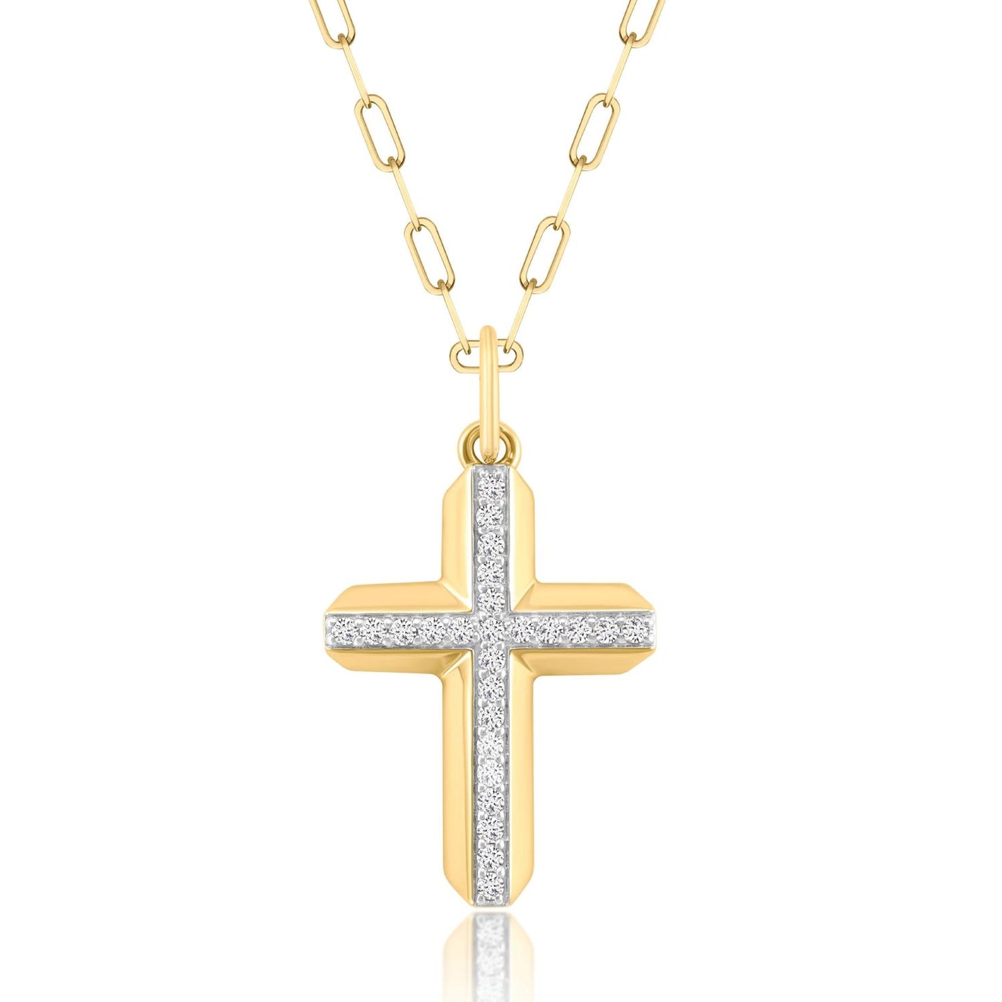 Affair Collection Knife Edge Cross Necklace