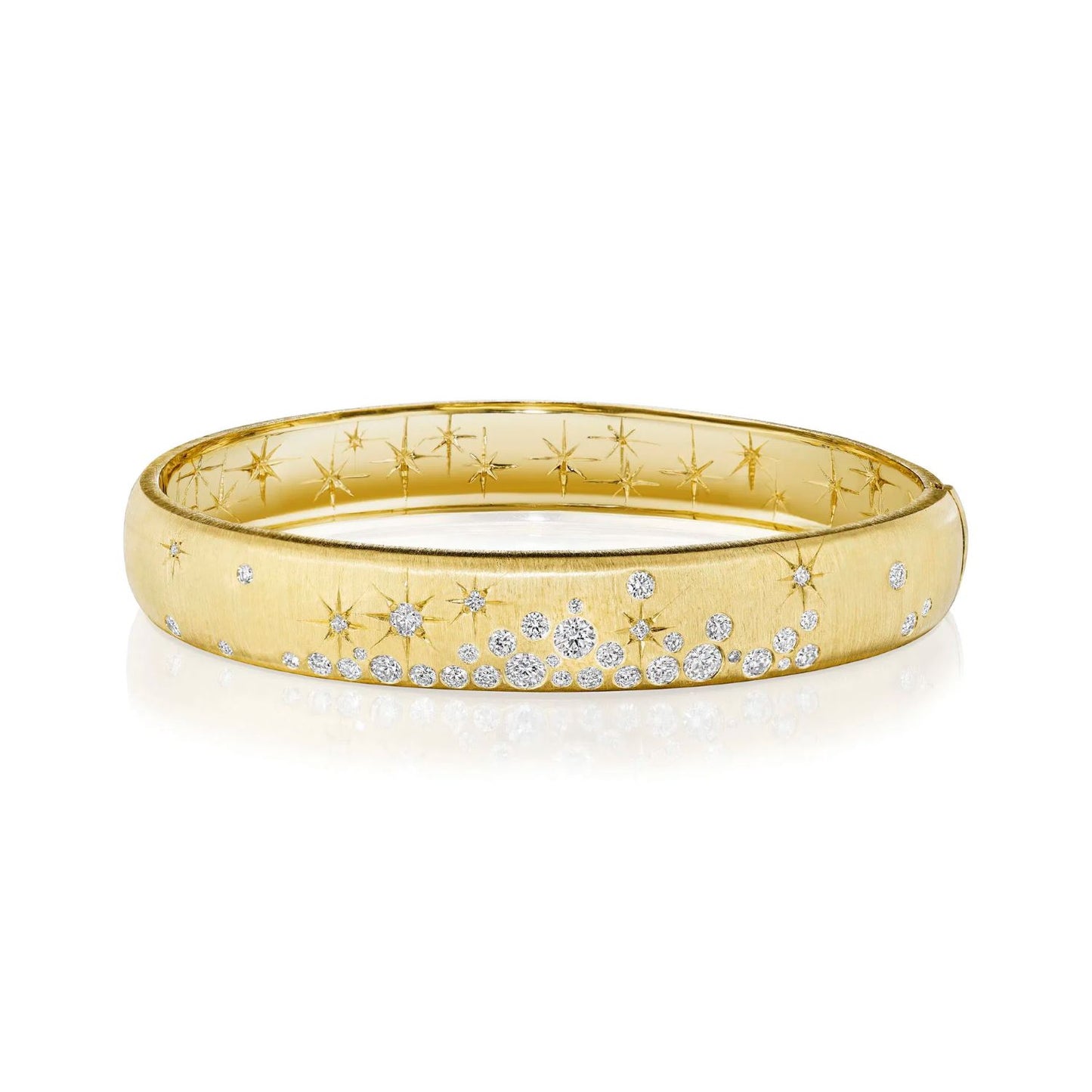 Galaxy Collection Scattered Diamond Bangle Bracelet