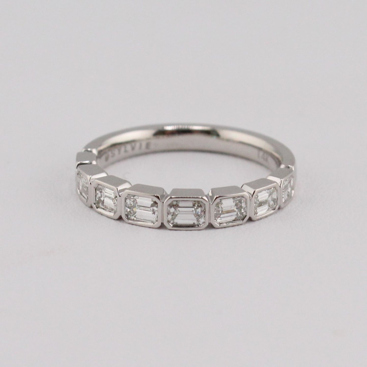 Emerald Cut Diamond Wedding Band